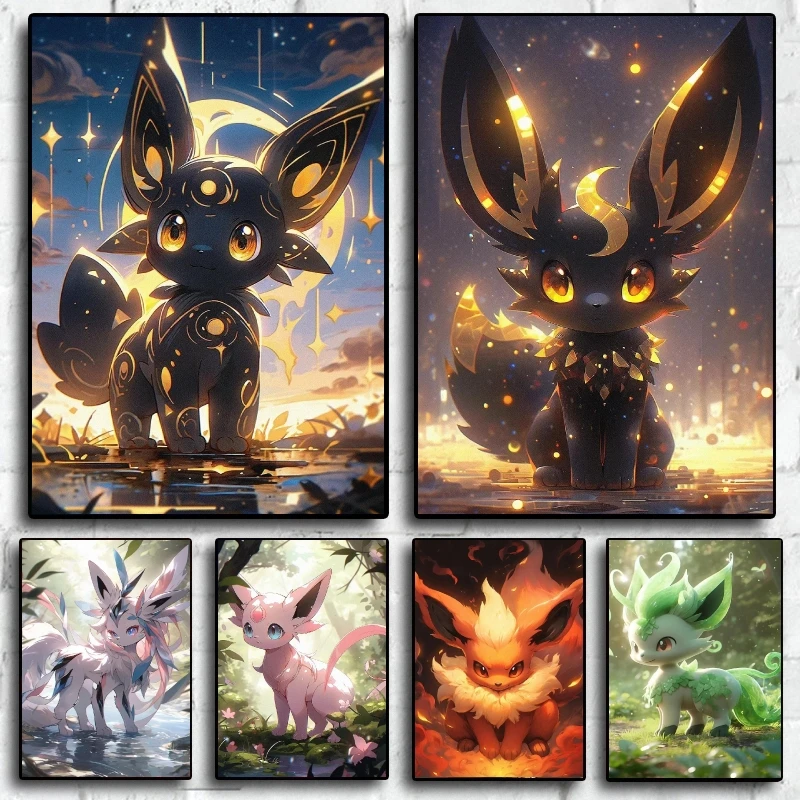 Canvas Artwork Painting Pokemon Sylveon Room Domov Darče