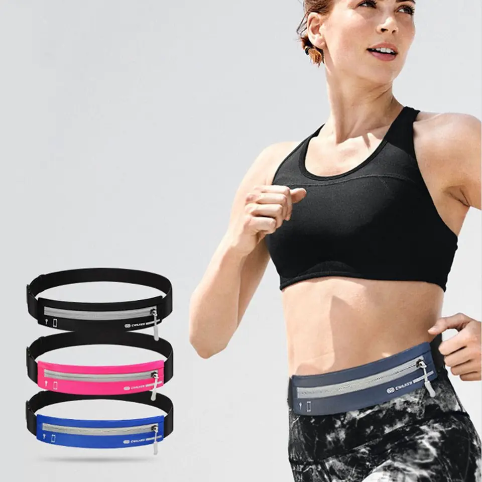 Canvas Jogging Športové doplnky skryté puzdro vodotesný vreckový držiak telefónu Držiteľ športových opaskov v taške Behá kabel
