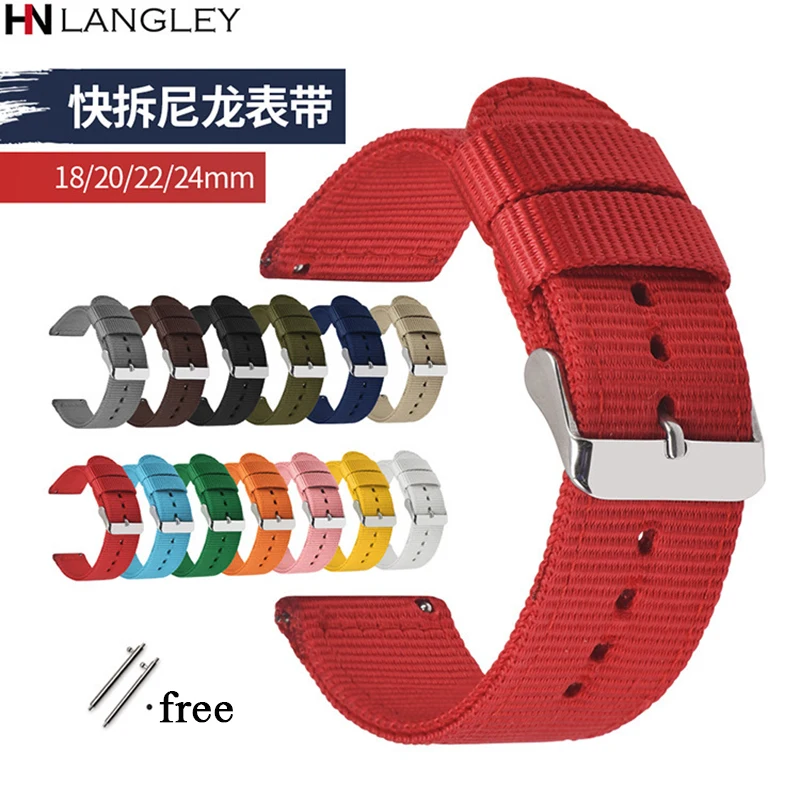 Canvas Watch Bands Nylon Band popruh 18 mm 20 mm 22 mm 24 mm pre Samsung Galaxy Watch Active 2 40 mm 44 mm prevodový stupeň S2 S3 Amazfit náramok