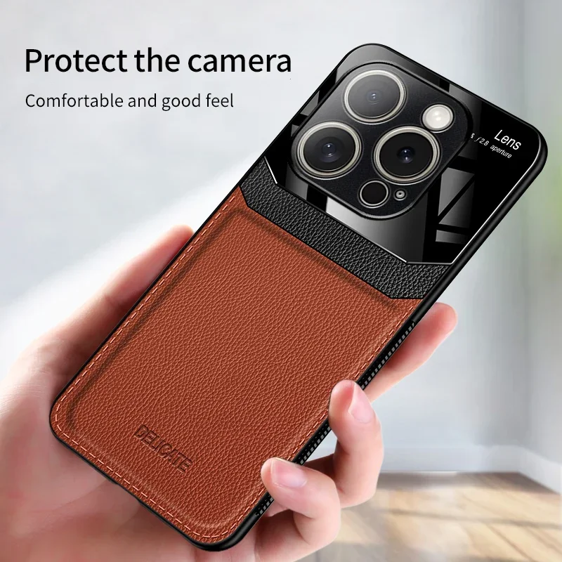 CAPA TRASEIRA DE COURO PU APPLE IPhone, CAPAS de Telefone, iPhone 16 Pro Max, iPhone 15, iPhone 14, iPhone 14, Coque