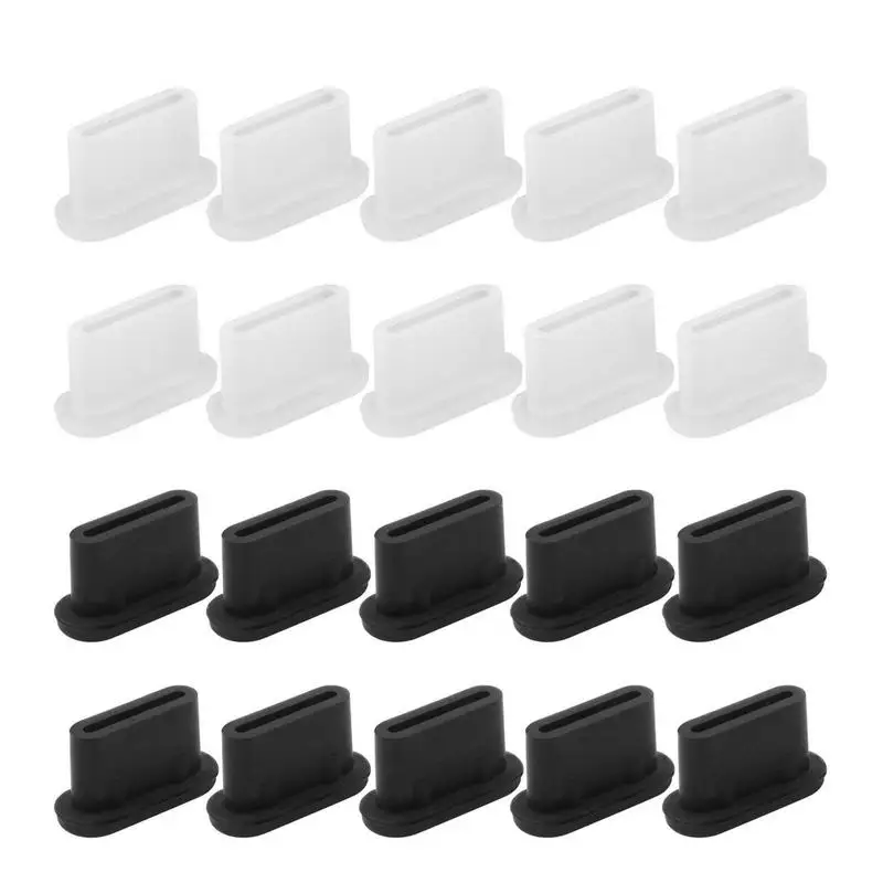 Caps Soft Silikone Vodotesný prachový chránič ochrany proti ochrane príslušenstva pre akýkoľvek nabíjací port USB typu C #W0