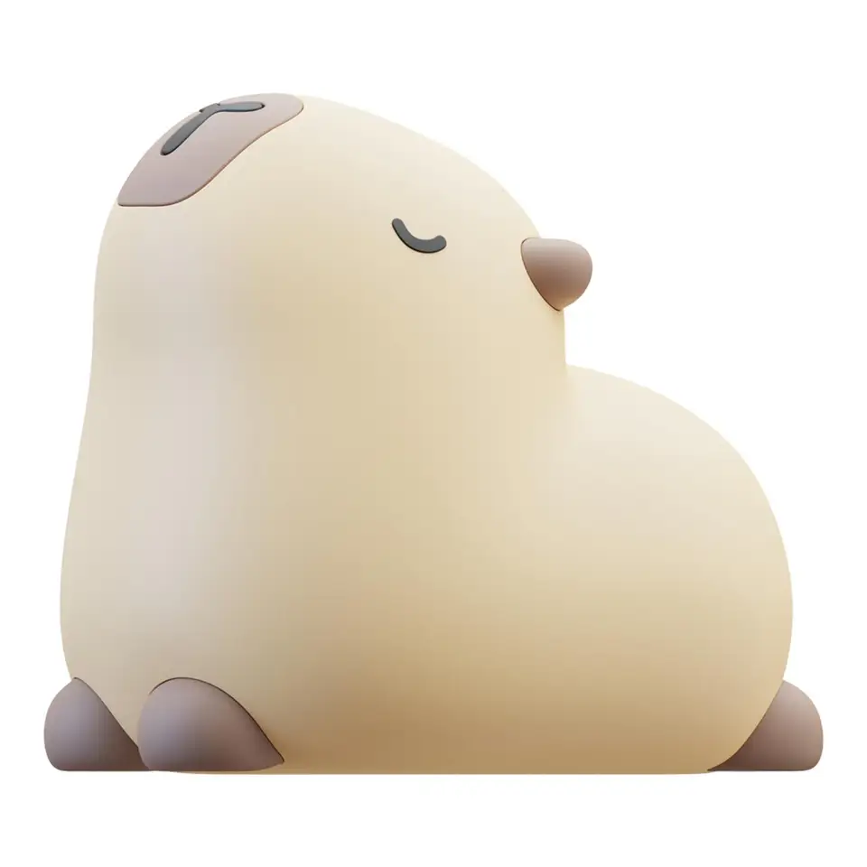 Capybara Nočné svetlo, nočné svetlo škôlky, silikónová nočná lampa stola