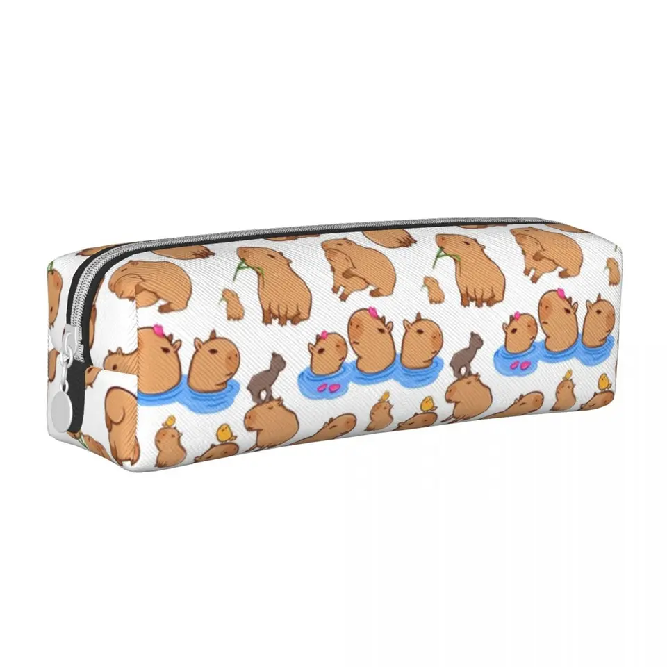 Capybara Pattern Cencil Case Lovely Kawaii Animal Pen Tašky Študent Študenti Študenti Školské darčeky ceruzky