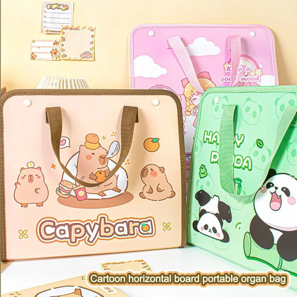 Capybra/Panda Dokument Bag viacvrstvová slana s rukoväťou rozširujúcou sa súborovou taškou Veľká kapacita klasifikovaná archívna taška Školská kancelária