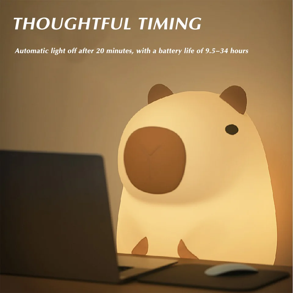 Capybra Soft Light Light Svetlá svetlá Capybara Lights dekorácie pre chlapcov dievčatá domáca spálňa