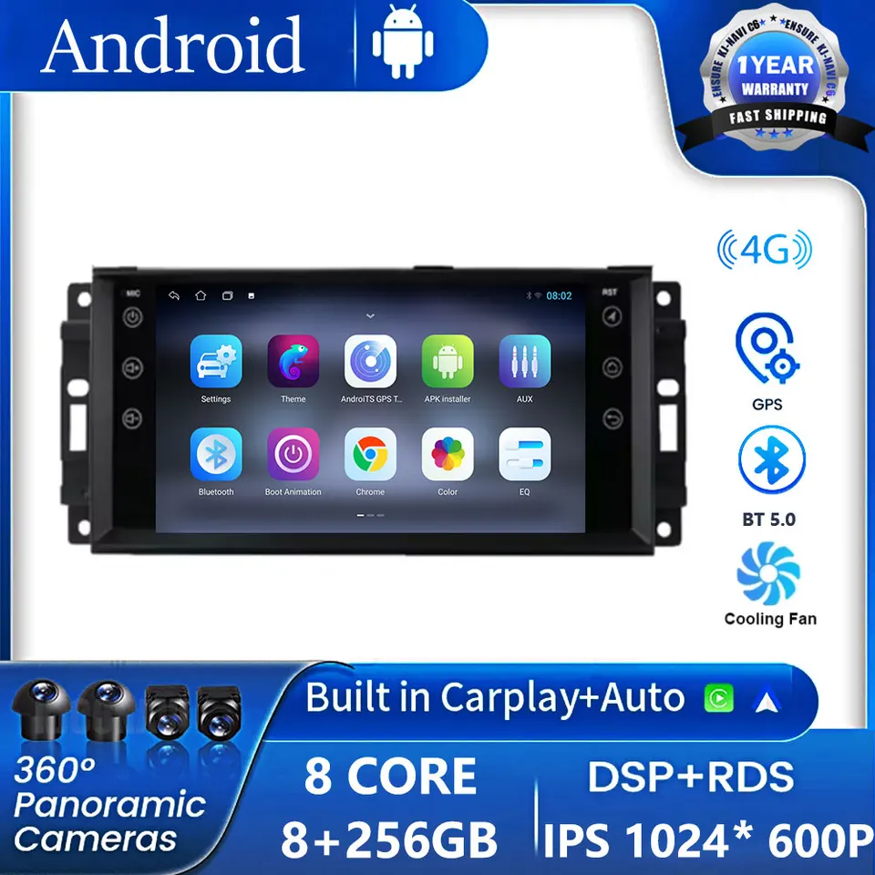 Car Android OS pre Jeep Cherokee Compasscommander Wrangler 300C Dodge Caliber Liberty2008 -2011 Rádio Stereo multimédiá