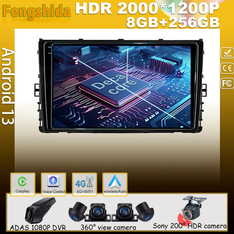 Car Android pre Volkswagen Jetta 7 2018 - 2022 Automatické rádio multimédiá NO 2DIN Player Vysoko výkonná obrazovka Stereo Bluetooth Cam