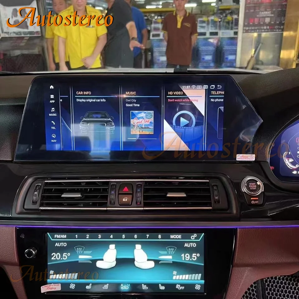 Car Android12 Qualcomm QLED pre BMW 5 F10 F11 F18 2009-2016 AC Panel Multimedia Player Digital Cluster GPS Auto Radio Radio