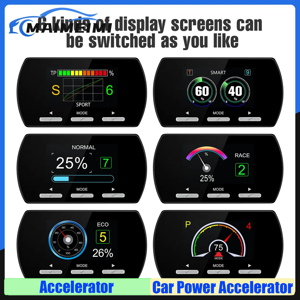 CAR ELEKTRONICKÝ KLADOVÝ OVERÁTOR AKCELÁTORA ACCELÁTORA PRE CAR 9 Drive 5 režimov pretekársky akcelerátor silný posilňovač pre auto vlastné