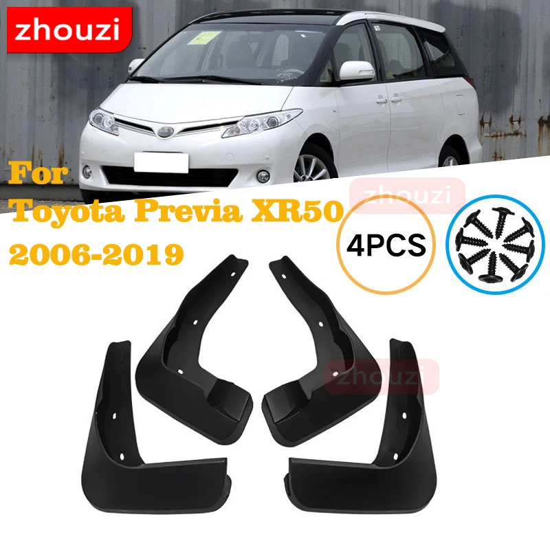 Car Mudflap pre Toyota Previa XR50 2006-2019 odhadu Tarago blatníka bahenná chlopňa klapky Splash Flaps Mudguards Accessories 2010 2015