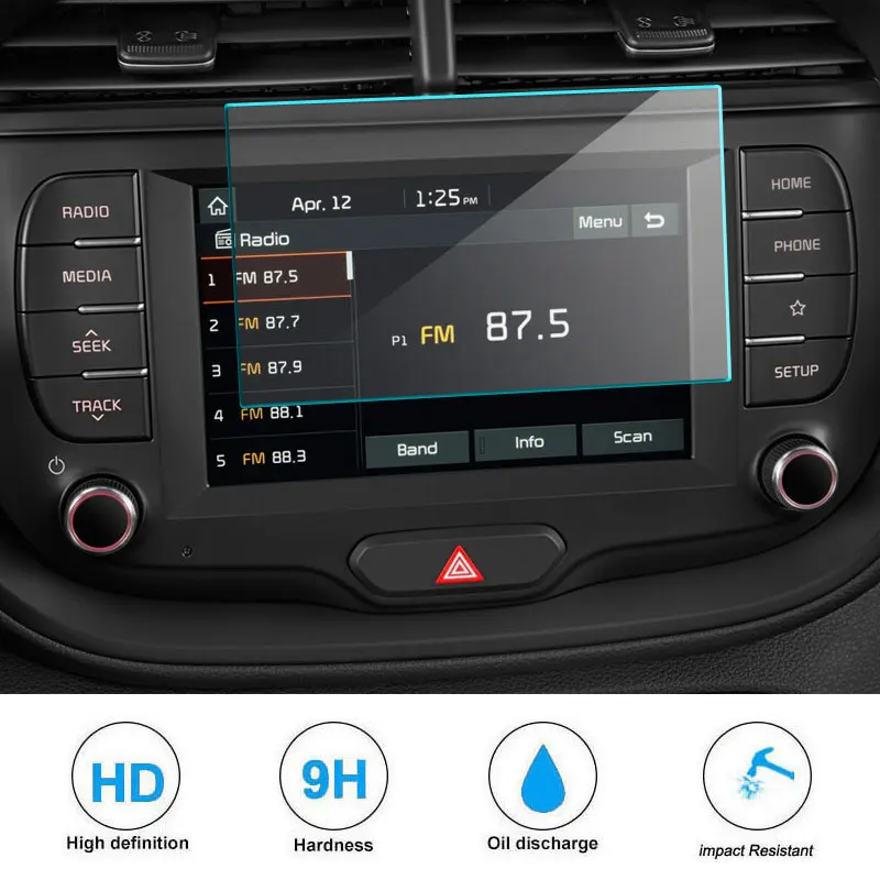Car Navigtion Temperované sklo ochranný film STAPPE pre prístrojovú dosku pre KIA Soul Wagon 7 palcov A CAR RADIO 2020 2021