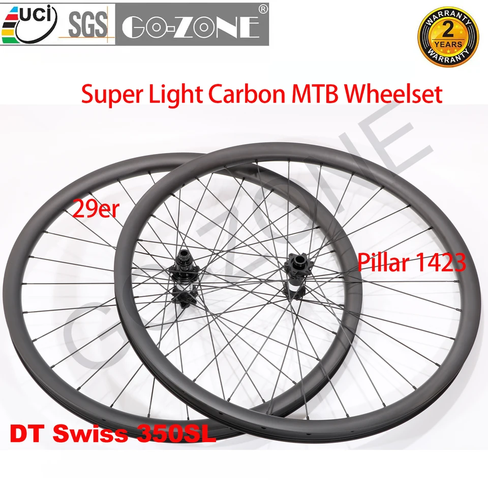 Carbon MTB Wheelset 29 DT 350SL Ultra Lightuci Quality bezdušu bez nápravy / rýchle uvoľňovanie / posilnenie horských bicyklov