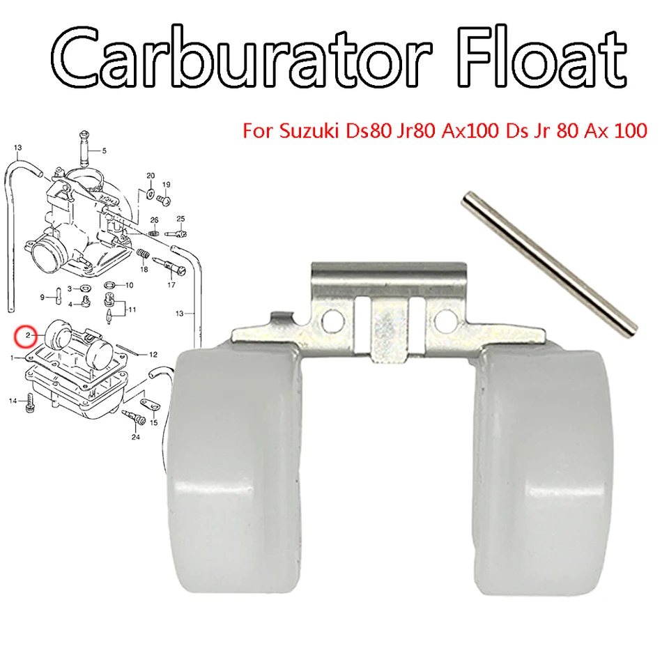 Carburetor Carb Float Set pre Suzuki DS80 JR80 AX100 DS JR 80 AX 100 13250-04700