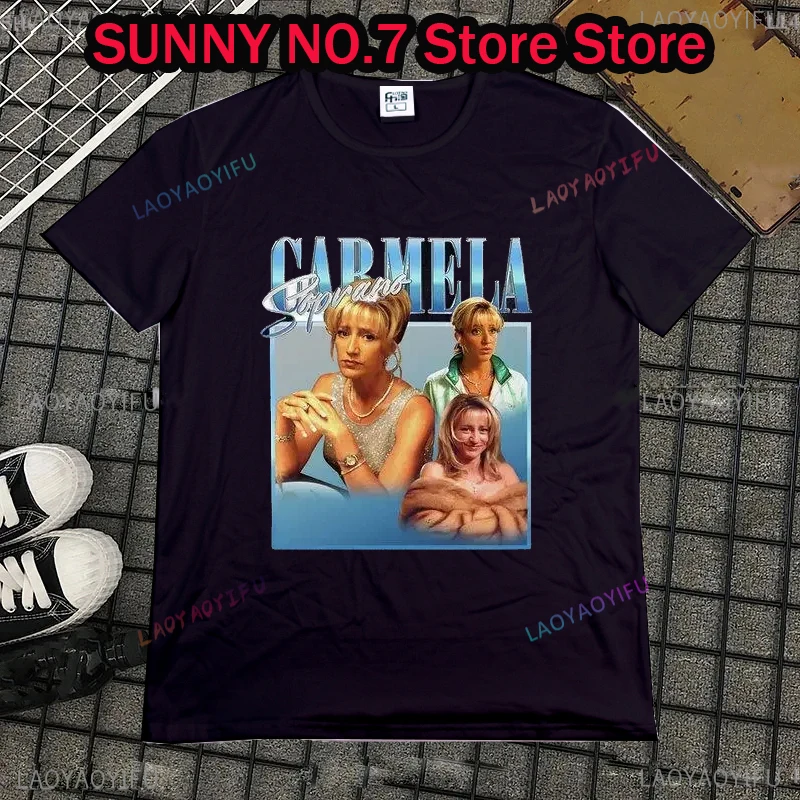 Carmela Soprano Classic Harajuku Simple Personalizované tlačené tričká