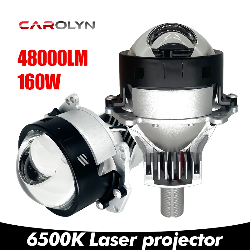 Carolyn Laser Projector 6500K H4 H7 Svetlomety 48000 lumenové svetlá 3 palce160W LED projektor Svetlejca
