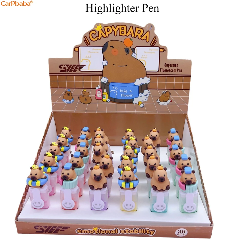 CARPBABA CAPYBARA SMILE SASELLIGHER Set Cartoon Markers Materské potreby