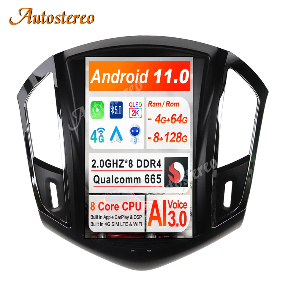 CarPlay 665 8+128g Andriod11 pre Chevrolet Cruze 2012-2015