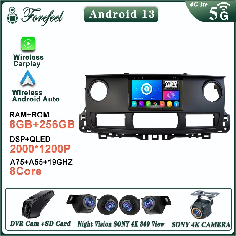 CarPlay Android 14 DVD pre Renault Master 2003-2011 multimediálny hráč stereofónny hlavičk
