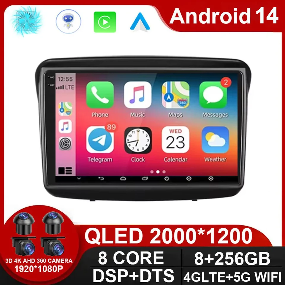 CarPlay pre Mitsubishi Pajero Sport 2 L200 Triton 2008 - 2016 Car Radio Multimedia Video Player Navigation Android 14 Nie 2Din