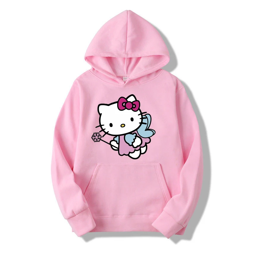Cartoon Anime Hello Kitty 2025 Jeseň/zimná mužská mikina Dámska ulica Street Sports Pár módna mikina