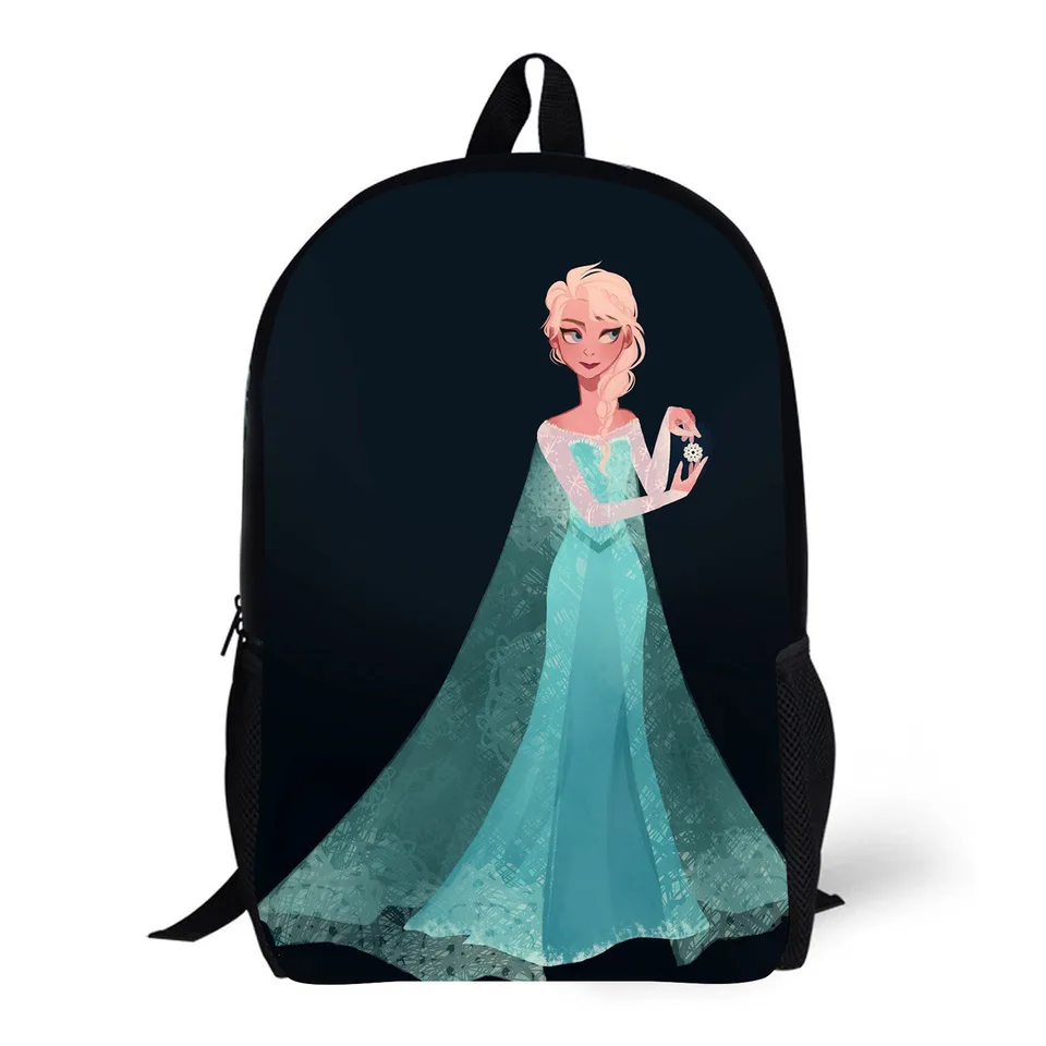 Cartoon Canvas Bag Frozen Elsa Schoolbag Custom pre ženy Men muž Darče