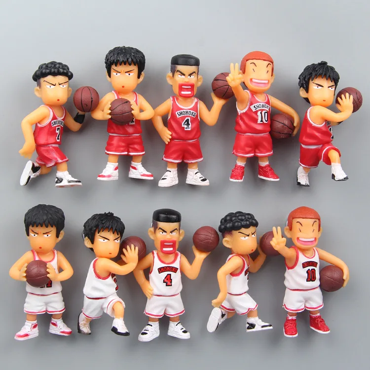 Cartoon Design Slam Dunk Shape Chladnička Magnety basketbalové hráčske figúrky chladničky 5ks/set domáca kuchyňa dekorácia ZL437