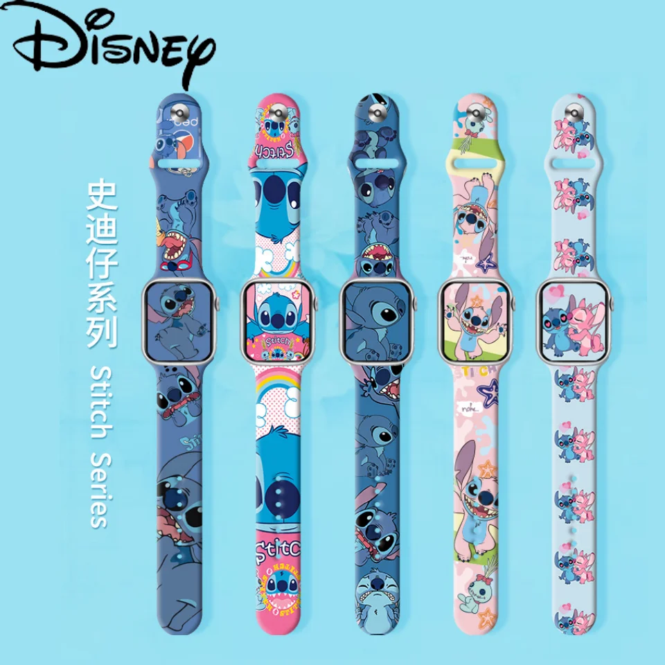 Cartoon Disney Stitch Detské hodinky hodinky Smart Watch for Children Digital Clocks Sport WatchBand Silikone Toy Gift