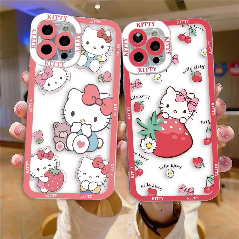 Cartoon Hello K-Kitty Clear Telefon Case pre Oppo Reno 11 11f 10 8 8Z 7 7Z 6 6Z 5G 5 5f 4 2 Nájdite x3 lite prípad fonda shell