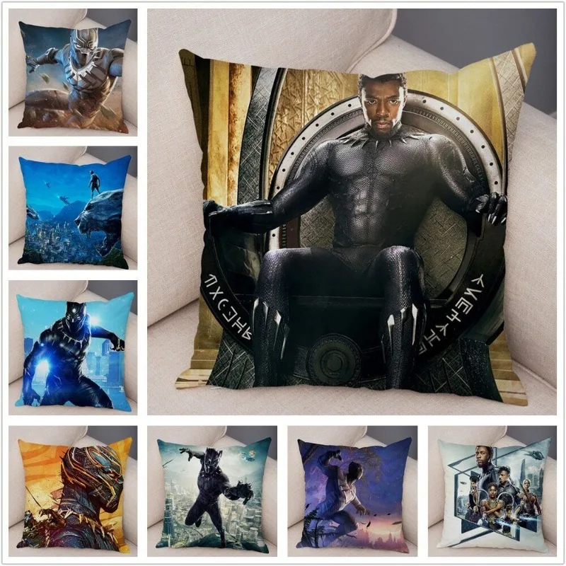 Cartoon Marvel Avengers Black Panther vankúš vankúš American Anime Cushion Cover