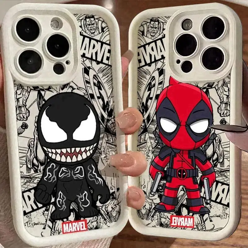 Cartoon Marvel Venom puzdro pre Infinix Note 40 Hot 50 40 Pro 30i 30 Hra 40i GT 20 10 10 Tecno Spark 30c 10 Pro 20c Smart 8 9 Cover