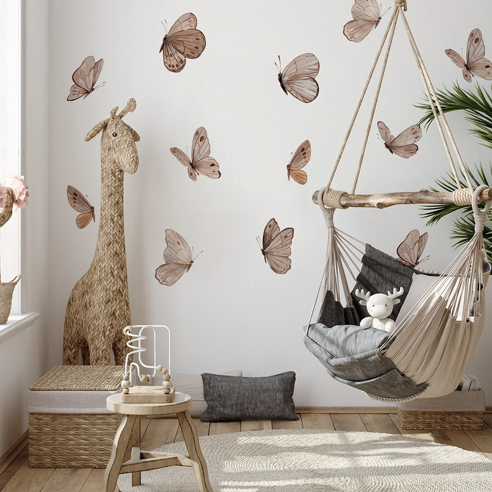Carttoon Butterfly Wall Stumpers Spálňa Herňa Motýle zvierat stena obývacia izba Domáca výzdoba