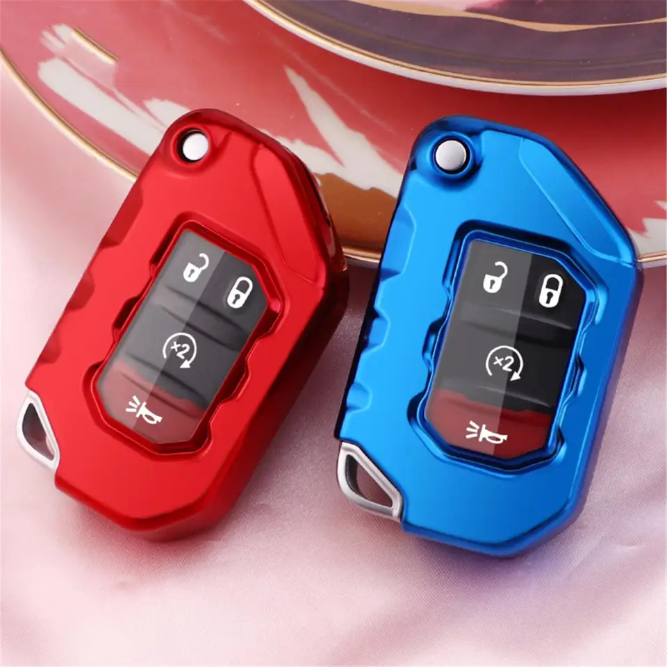 Case Držiteľ Key Fob Cover Skinfor JEEP 2020 2021 Gladiátor JT SAHARA JLU 2018 2019 Jeep WRANGLER JL JLU RUBICON