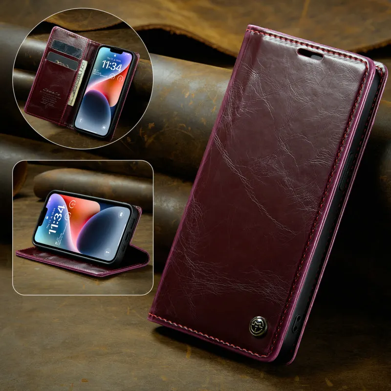 Caseme Luxusné kožené puzdro pre iPhone 11 Pro Case Case Magnetic Card Treet pre iPhone 11 Pro Max /pre iPhone 11flip telefónne puzdro