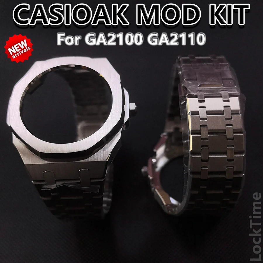 Casioak z nehrdzavejúcej ocele pre G-Shock GA2100 Modifikation Kit Horiaci kovový rám z nehrdzavejúcej ocele pre GA2110/GAB2100