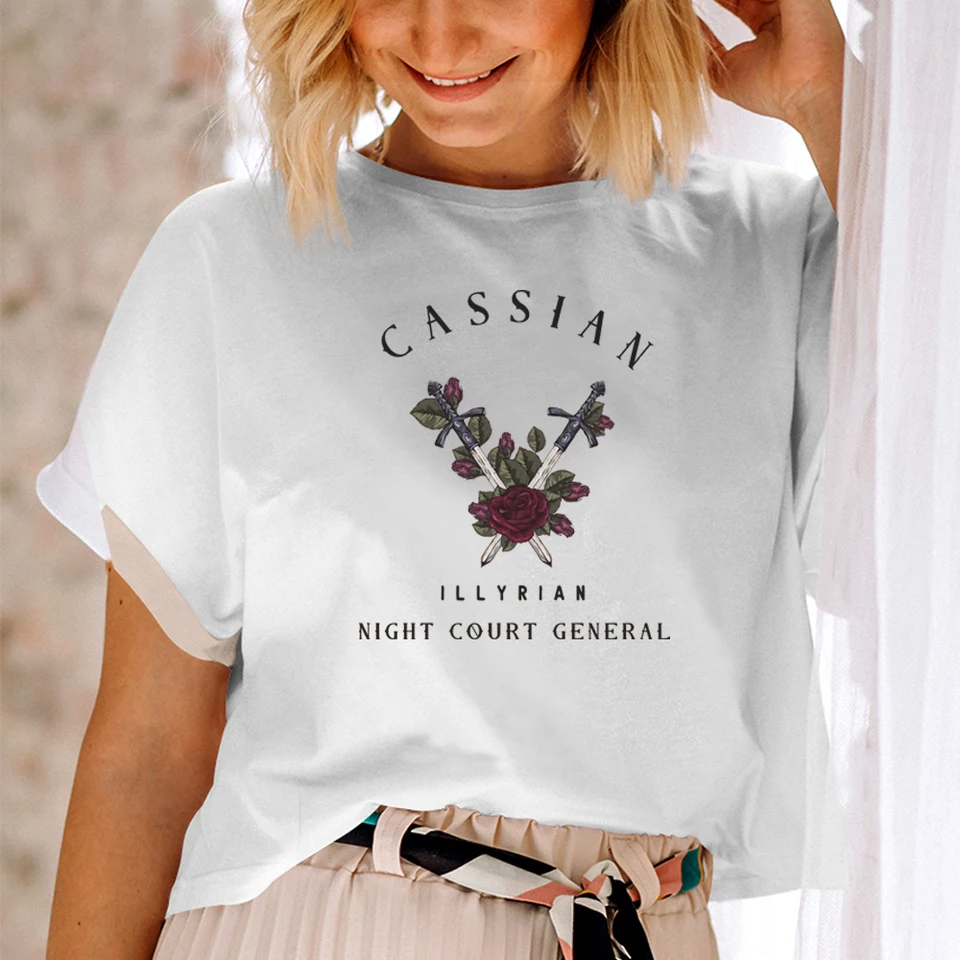 Cassian Accotar Tirlt Comfort Colors Tee Accotar Velaris Vytlačené krátke rukávy Illyrian Training Camp košeľa Sarah J Maas Fan Darček