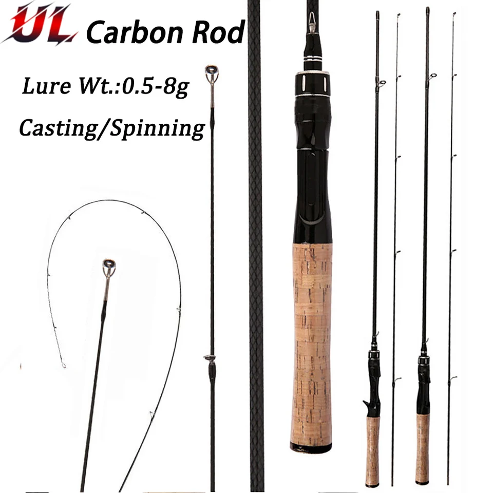Casting Fishing Rod prípravok basový pstruh 1,8/1,68 m rybárska tyč 2 sektóny Pevná hrot Lure 0,5-8 g pomalé pôsobenie pre rieku Stream River