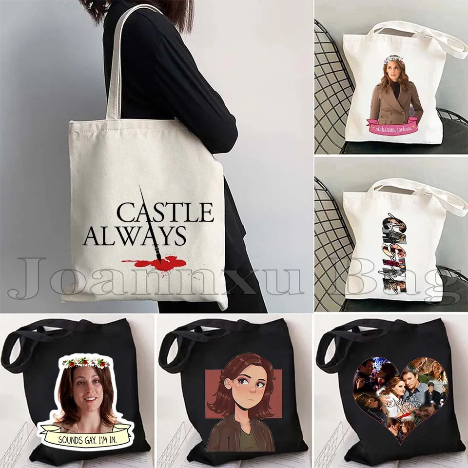 Castle vždy slová fanúšik darov Kate Beckett 41319 Keep Calm and Trust Kate Beckett roztomilé plátno tote tašku harajuku kabelka
