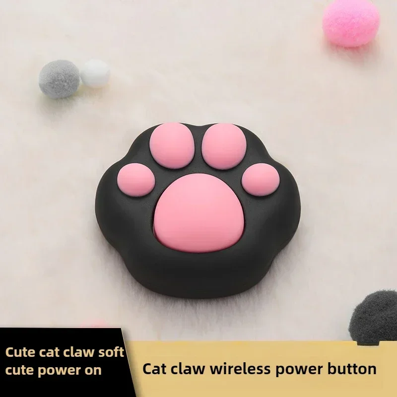 Cat Claw Pushbutton Desktop Computer Wireless Switch Silikone Material Inštalácia Inštalácia roztomilý plocha rozbaľte dekorácie darček