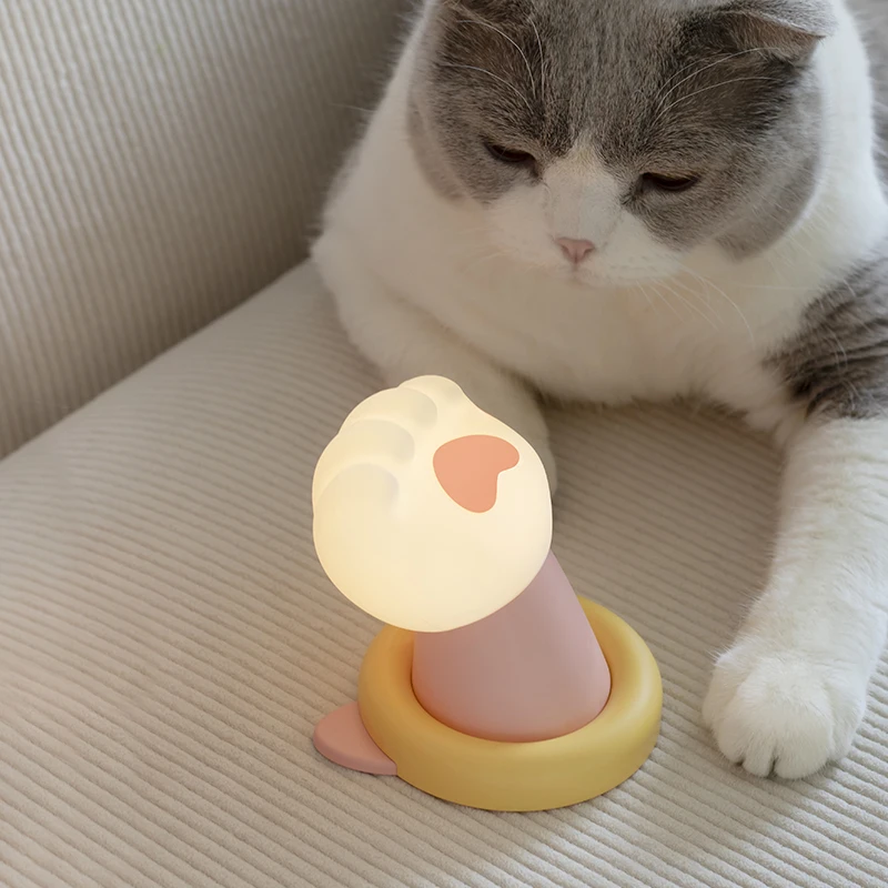 Cat Claw Silikone Patting Light, Cute Cat Paw Nočné svetlo, škádlenie hračiek - pre domáce zvieratá, hračky pre mačky, darček pre domáce zviera