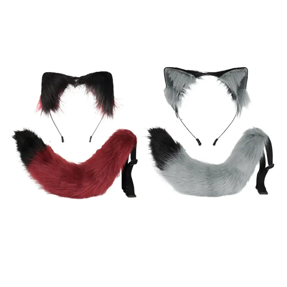 Cat Cosplay kostým plyšový styling vlasov príslušenstvo pre mačky a chvost súprava na pódium Performance Performance rolu hrať karnevalové darčeky