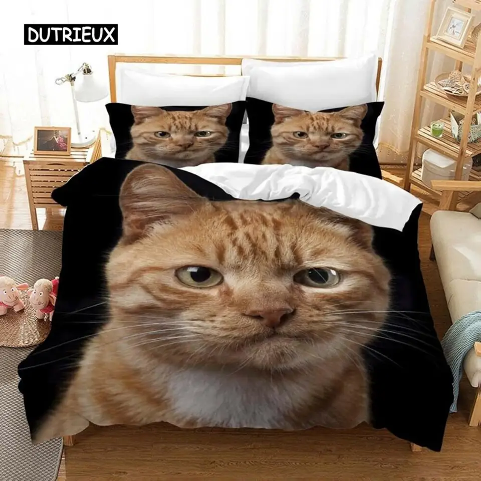 Cat Duin Cover Set Cat Lover Darček
