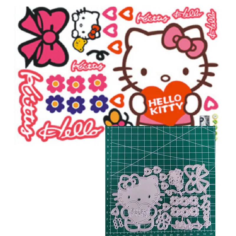 Cat Flower Metal Cutting Die Metal Cutting Die Die na DIY Scrapbooking Crafts Ručne vyrábané vianočné darčeky