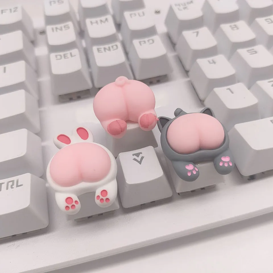 Cat Paw Butt Key Cap Animal Keycaps pre mechanickú hernú klávesnicu Vlastné spínač Keycap Cherry MX pre PC Darček na narodeniny