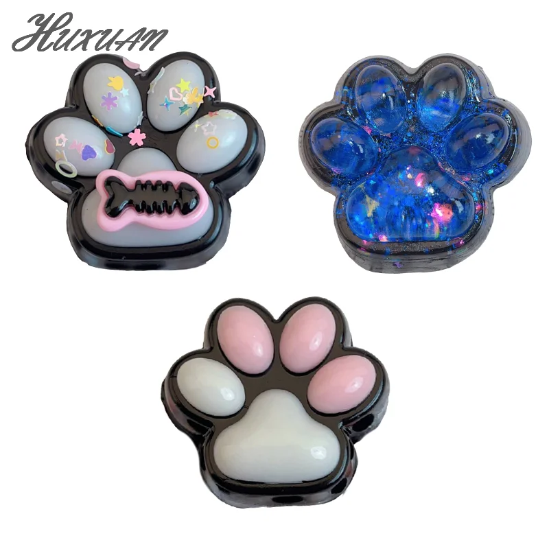 Cat Paw Foot Antistress Claw Cat Pinch Hračka Pomaly odrazová priehľadná kocka