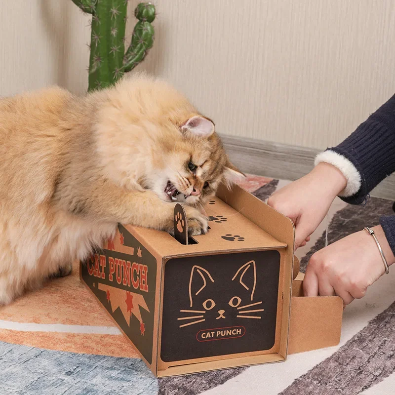 Cat Punch Cat Interactive Toy Groundhog Mole Mychy Game Toy Mouse Pop -Up Puzzle pre mačky Treat Cvičenie Training Cat Cat Hračky