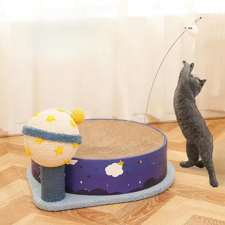 Cat Scratcher Bed pre mačku a mačiatka centrum aktivity s hraním lopty non smyk školiace mačiatko mačiatko Sleeping Scratching Bed