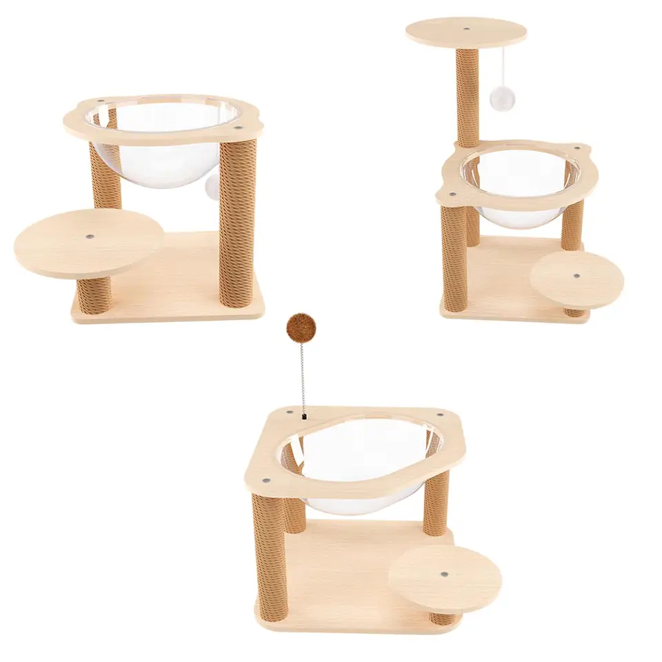 CAT TREE STABLE VNÚTORNÉ VONORORY AKTIVITA CENTRUJTE PET PET BED pre mačku CAT CLACK CLEAR SPEACE KAPSULA PRE BUDNY KITTY CATKY KITTENS