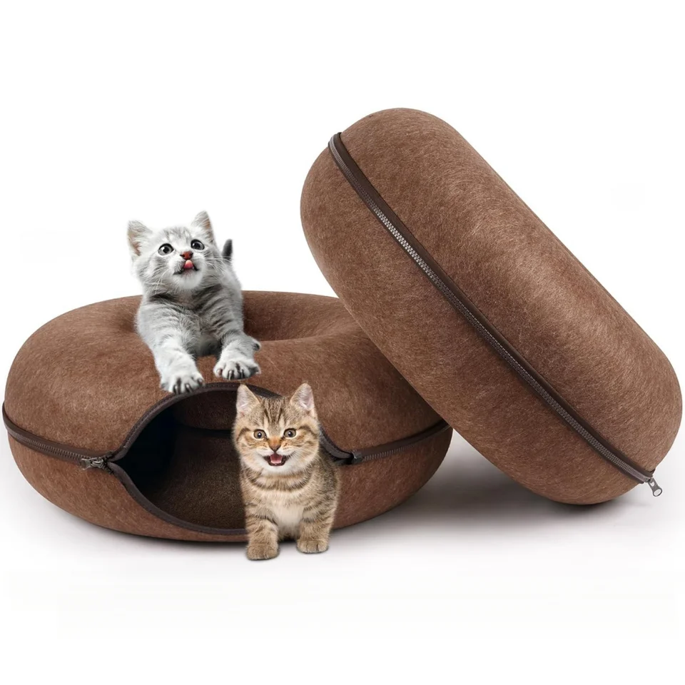 Cat Tunnel Bed Bed Peekaboo Cat Cave pre vnútorné mačky odolné voči okrúhlemu tunelu Cat Conut Tunnel pre malé mačiatko mačiatko mačiatko mačiatko
