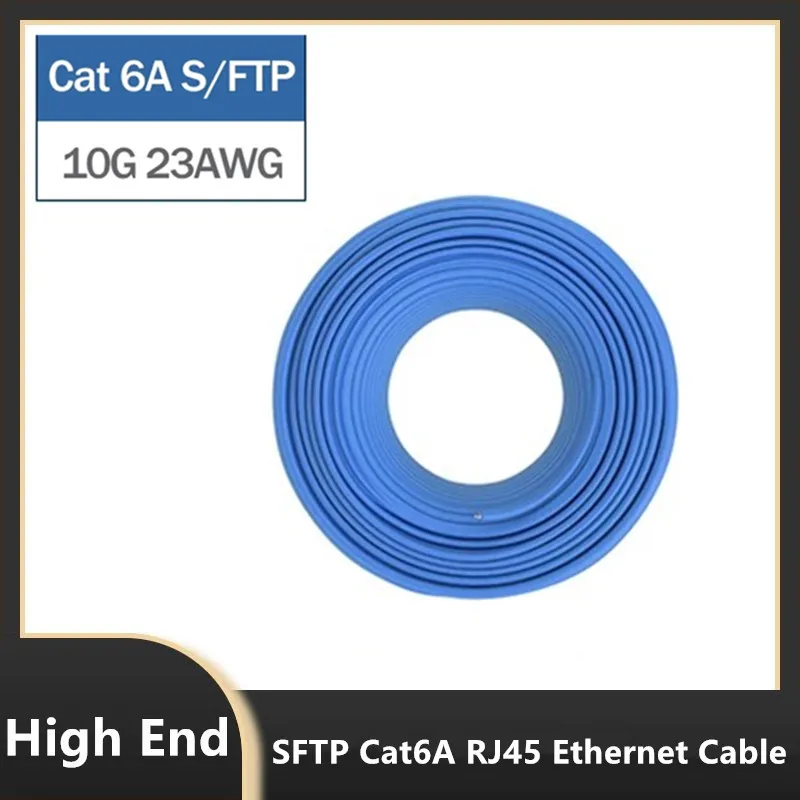 CAT6A RJ45 Ethernet Cable SFTP 10 GBPS Dvojitý tieniaci internetový kábel RJ 45