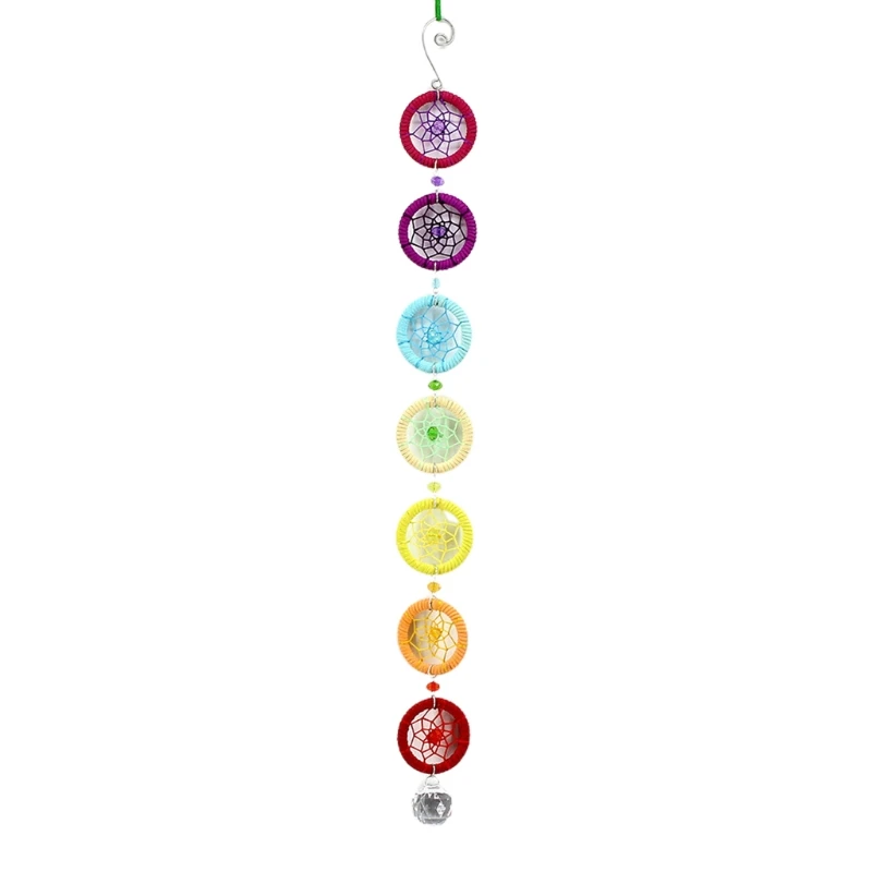 Catcher snov Chakra so 40 mm krištáľový luster loptičiek hranoly Suncatcher Ručne vyrábaný dúhový fengshui nástenný automobil prívesok